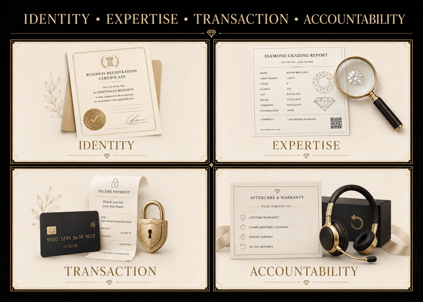 Checks 29–36: Manufacturing, Sustainability, Reviews and Accountability Manufacturing claims sustainability ethics reviews accountability online diamond jeweller trust