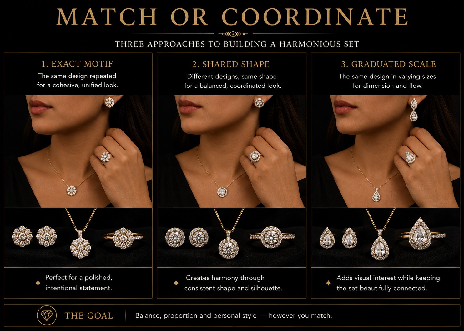 How to Choose a Lab-Grown Diamond Jewellery Set How to choose lab-grown diamond jewellery set contents coordination carat allocation
