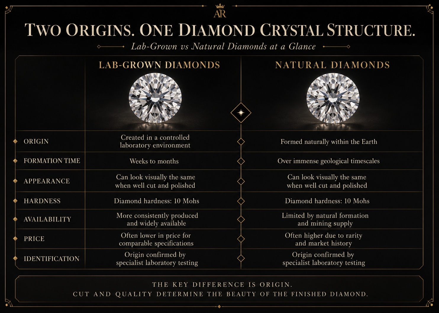 Why Prices Differ Lab-grown diamond price versus natural diamond cost comparison supply economics